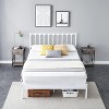 Metal Bed Frame with Wave Headboard and 2 Storage Drawers, Metal Mattress Foundation, No Box Spring Needed - 3 of 4