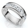Pompeii3 1 1/2Ct Men's Diamond Wedding Anniversary Ring 10k Gold Channel Set Lab Created - 3 of 4