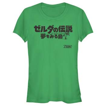 Juniors Womens Nintendo Legend of Zelda Link's Awakening Japanese Character Logo T-Shirt