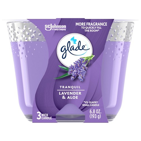 Glade 3 Wick Candles Tranquil Lavender Aloe 6 8oz Target