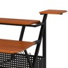 Synthetic Wood Modern Rectangular Music Desk with Speaker Shelves and Cable Management - 3 of 4