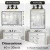 40x30inch Bathroom Mirrors Wall Rectangle Vanity Mirror Modern Metal Framed Rectangular Mirror Decorative Square Corner Mirror - 4 of 4