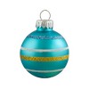 Northlight Matte Striped Glass Christmas Ball Ornaments - 1.75" (45mm) - Green and Blue - 10ct - 3 of 4