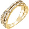 Pompeii3 3/4ct Diamond Multi Row Wide Right Hand Ring 10k White or Yellow Gold - 4 of 4