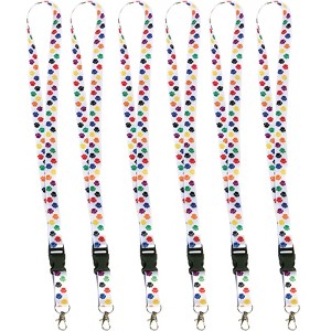 Teacher Created Resources® Colorful Paw Print Lanyard, Pack of 6 - 1 of 2