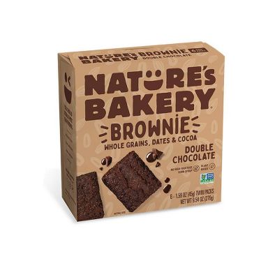 Nature's Bakery Double Chocolate Brownie Bars - 9.54oz/6ct