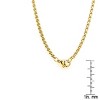 Steeltime Men's stainless steel round box chain necklace. Color Options: Silver, Gold, Rose Gold. Size Options: 16", 18", 24", 30" - 3 of 4