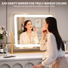 Vanity Mirror with Lights, Large Makeup Mirror, 3 Color Lighting Modes Tabletop, Fashion Bathroom Mirror for Dressing Room,Bedroom, Plug in - 3 of 4