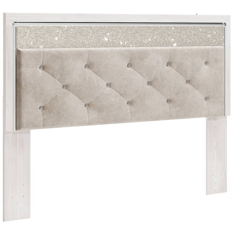 King/California King Altyra Upholstered Panel Headboard White - Signature Design by Ashley, 1 of 4