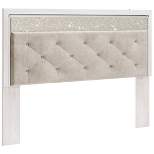King/California King Altyra Upholstered Panel Headboard White - Signature Design by Ashley