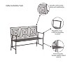 Evergreen Bronze Square Back Garden Bench - 3 of 4