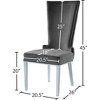 Meridian Furniture,Serafina Grey Velvet Dining Chair, Set of 2 - 4 of 4