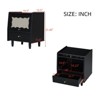 FONTOI Wooden Nightstand with Rattan-Woven Storage Cabinet and 1 Drawer, Elegance Storage Solutions for Bedroom, Black, 13.5"*21.45"*19.5" - 3 of 4