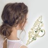 Unique Bargains Grace Flowers Hair Clips Gold Tone 1 Pc - 2 of 4