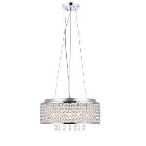 Elegant Lighting Amelie 6 light Chrome Pendant Clear Royal Cut Crystal - 1 of 4