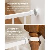 GROWNSY Baby Gate for Stairs, 29.5"-48.4" Pressure Mounted Baby Gate for Top of Stair with V-Shaped Rods, Anti-Trip Pedal, Extra Wide Stairs, White - 2 of 4