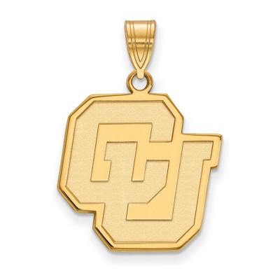 Black Bow Jewelry 10k Yellow Gold Colorado Buffalos NCAA Large Pendant