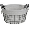 Cheung's Esker Set of 3 Lined Metal Wire Oval Baskets - 2 of 4