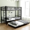 NicBex Twin Over Twin Bunk Bed with Safety Guardrail and Trundle,Metal Loft Bed with Ladder and Converts to 3 Twin Beds,Bunk Beds for Bedroom - 2 of 4