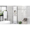 Akoasm Multi-Functional Tall Bathroom Storage Cabinet Medicine Cabinet With Drawer, Adjustable Shelves-White - 4 of 4