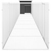 vidaXL Galvanized Steel Chicken Cage - Anthracite, 354.3"x35.8"x39.4", Perfect for Chickens, Poultry, Birds - 4 of 4