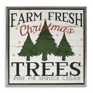 Stupell Industries Farm Fresh Christmas Trees, 18" x 18" - 1 of 4