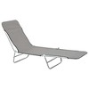 vidaXL Folding Sun Loungers 2 pcs Steel and Fabric Gray - 3 of 4