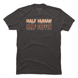 Men's Design By Humans Funny Halloween Costume For Coffee Addicts By TeeShirtMadness T-Shirt - 1 of 4