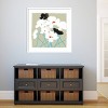 33" x 33" Turquoise Stems by Jenny Frean Wood Framed Wall Art Print - Amanti Art - 4 of 4
