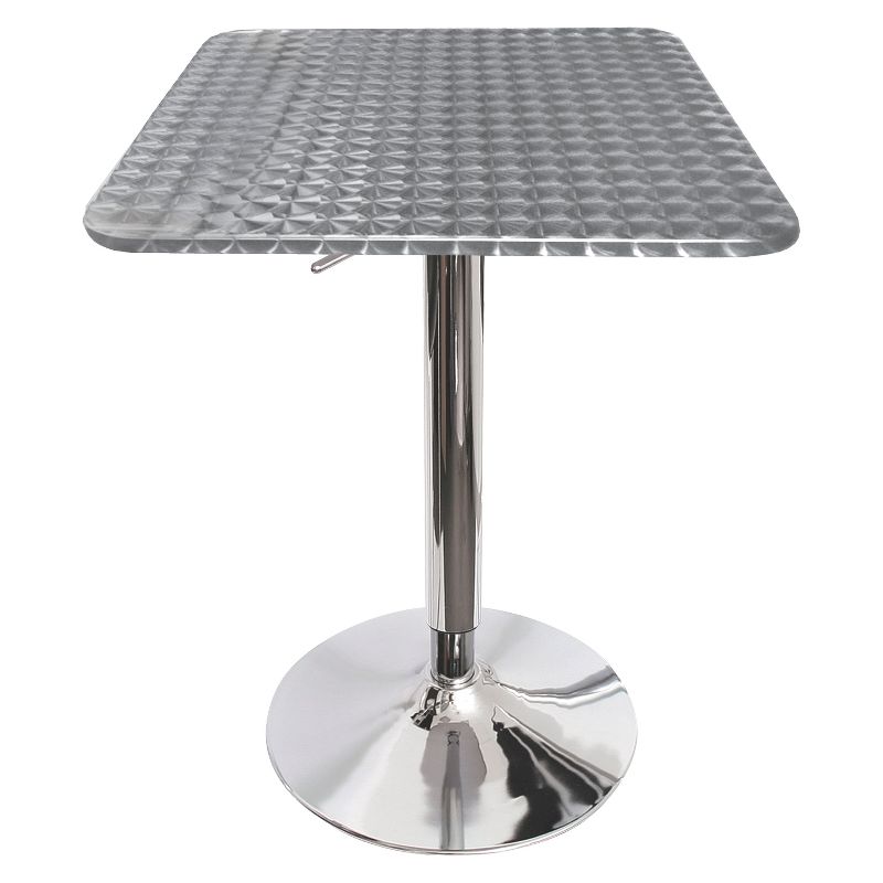 Adjustable Bar Height Table Metal/Silver - LumiSource, 3 of 6
