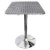 Adjustable Bar Height Table Metal/Silver - LumiSource - image 2 of 3