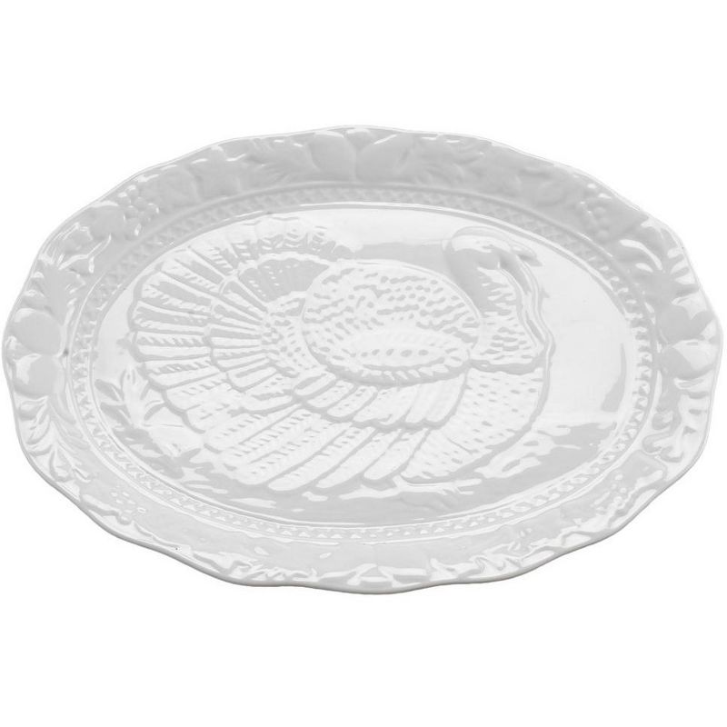 Harold Imports Porcelain Turkey Serving Platter, 1 of 2