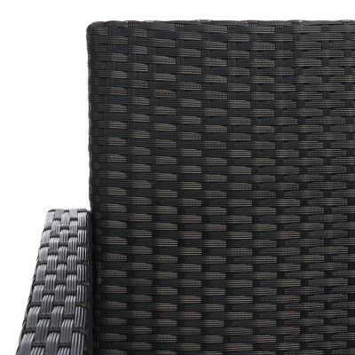 Aboka Black and Light Grey 4-Piece Outdoor Conversation Set