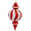 Northlight Shatterproof Commercial Size Finial Christmas Ornaments - 10" - Red and White - Set of 4 - 4 of 4