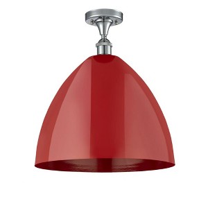 Plymouth Dome - 1 Light Semi-Flush Mount In Industrial Style-18.75 Inches Tall and 16 Inches Wide - 1 of 1