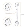 Unique Bargains CR-V 6-Point Ended Box 15 Degree Offset Open End Metric Thin Combination Wrench 2 Pcs - 2 of 4