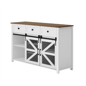 Dexmalle 55'' Sliding Barn Door Sideboard Buffet Cabinet with Adjustable Shelves - 1 of 4