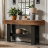 Hommoo 63" Narrow Solid Wood Console – Rustic Sofa Table with Lower Storage Shelf - 4 of 4
