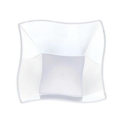 Plastic Bowls - Clear Square Serving Bowls, Smarty Had A Party