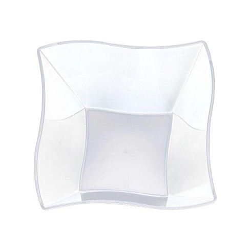 Plastic Bowls - Clear Square Serving Bowls, Smarty Had A Party