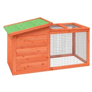 vidaXL Rabbit Hutch - Brown - 1 of 4