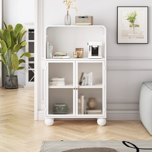 45.28" H Storage Cabinet, Freestanding Display Storage Cabinet for Bathroom, Living Room, Kitchen, Home Office - 1 of 4