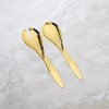 Classic Touch Set of 2 Shiny Gold Salad Servers - 3 of 3