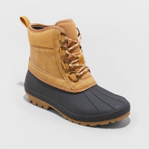 Women's Tiffy Duck Winter Boots - Universal Thread™ Tan/Black - 1 of 4