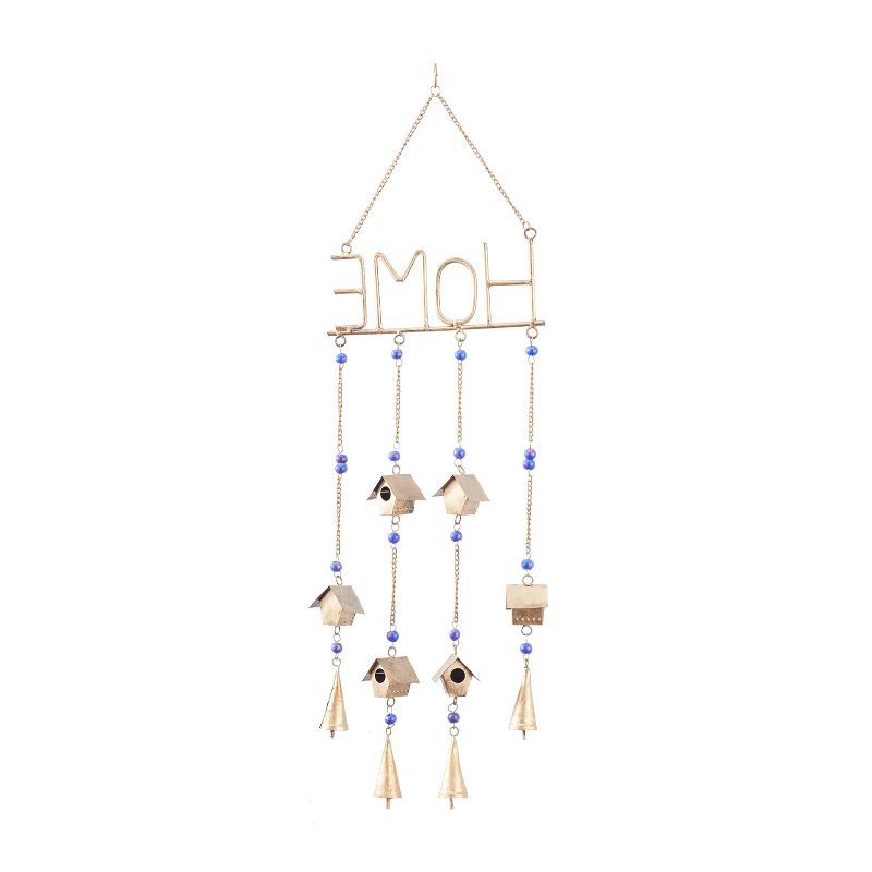 33&#34; Iron Traditional Home Windchime Gold/Blue - Olivia &#38; May, 3 of 7