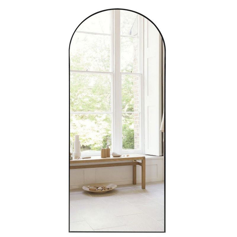 Muse Large Arch Mirror Full Length,71X24 Arched Mirror Oversize Rectangle With Arch-Crowned Top with Aluminum Frame Leaning Floor Mirrors-The Pop Home, 3 of 10