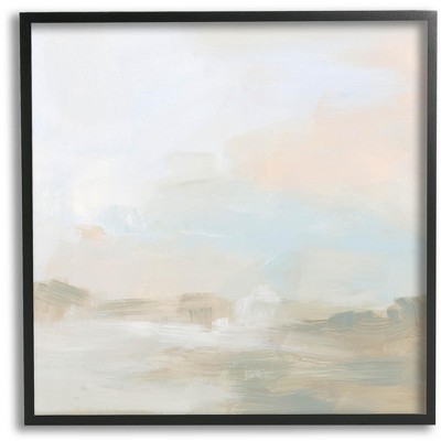 Stupell Industries Modern Neutral Landscape Abstract Framed Giclee Art