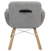LeisureMod Milwood Contemporary Ergonomic Accent Chair with Wooden Dowel Legs Gray - 4 of 4