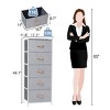 Crestlive Products Vertical Dresser for Bedroom Storage Tower With Steel Frame Wood Top Easy Pull Fabric Bins - 3 of 4