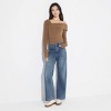 Women's Long Sleeve Asymmetrical Cropped Top - Wild Fable™ - 3 of 4
